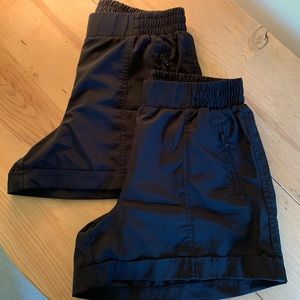 simple black pull-on shorts